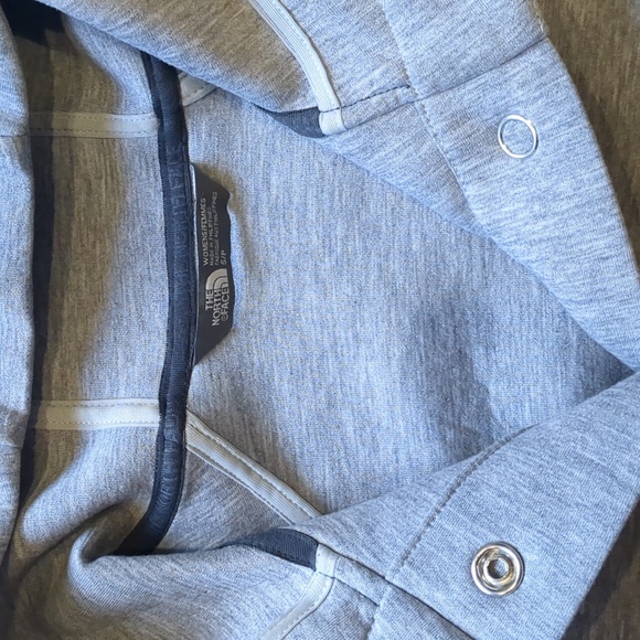 North Face Thermal 3D Snap Hoodie Jacket Women's Small Light Heather Gray - Picture 5 of 6